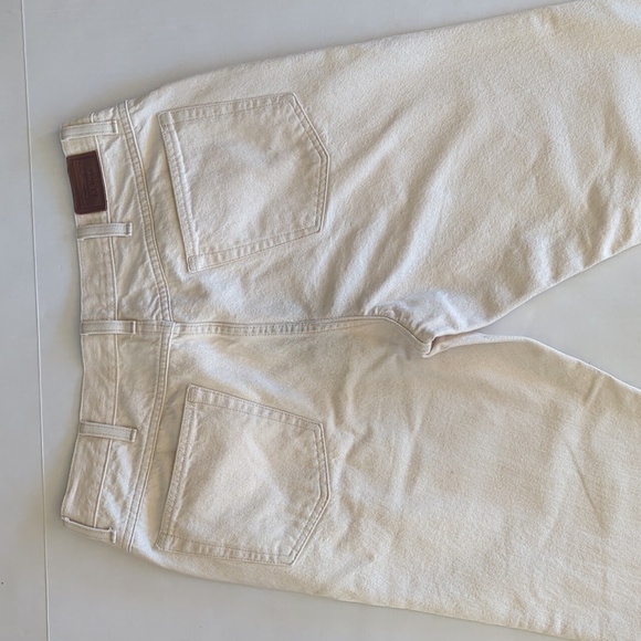 L.L. Bean Double L Classic Fit Straight Leg Denim Jeans 34 x 29 Cream Pockets - Picture 10 of 16